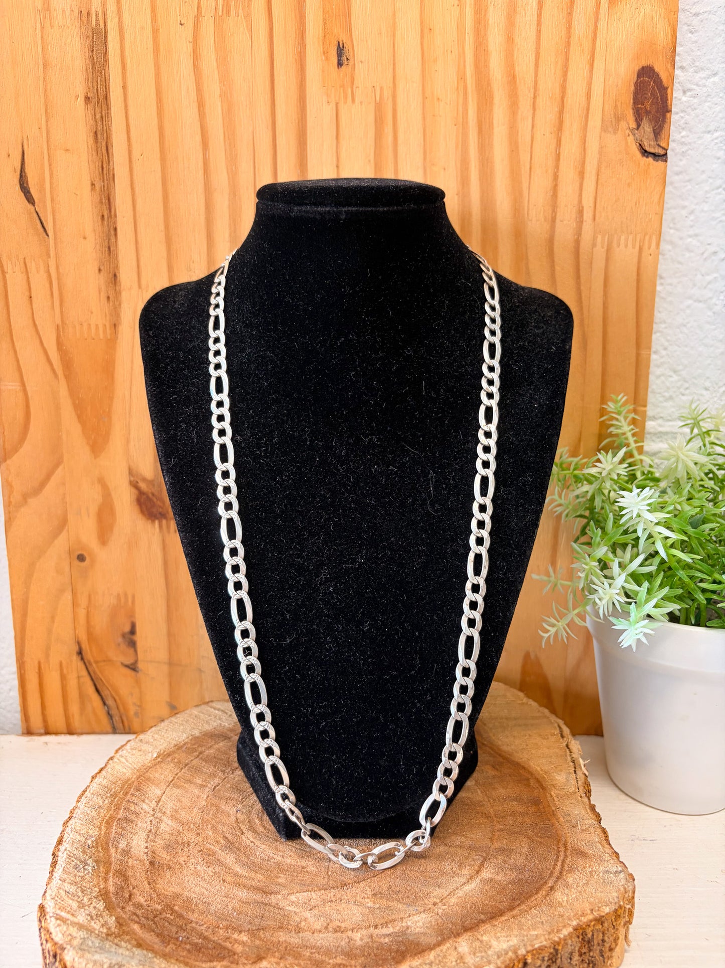 925 Figaro Chain Link Necklace