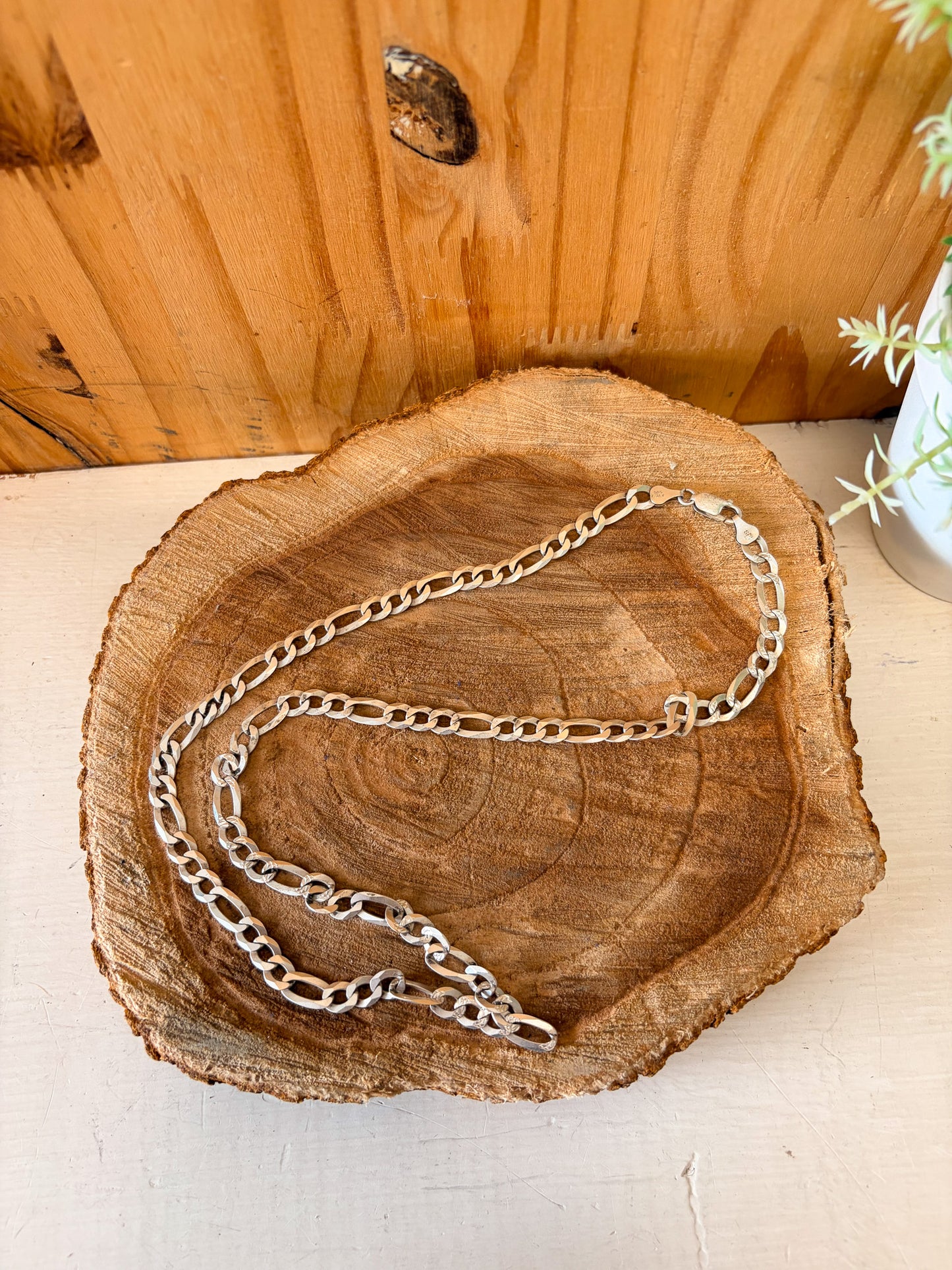925 Figaro Chain Link Necklace
