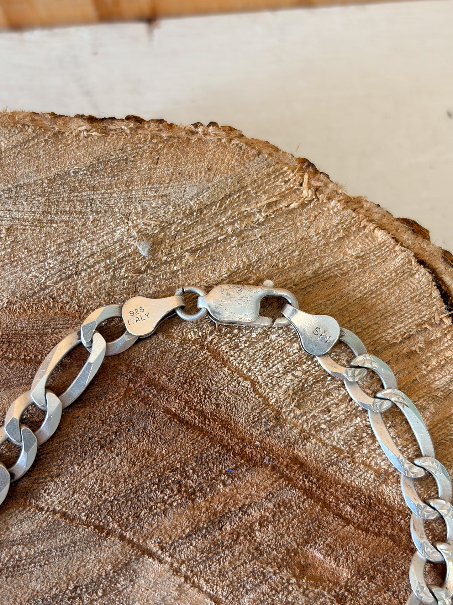 925 Figaro Chain Link Necklace