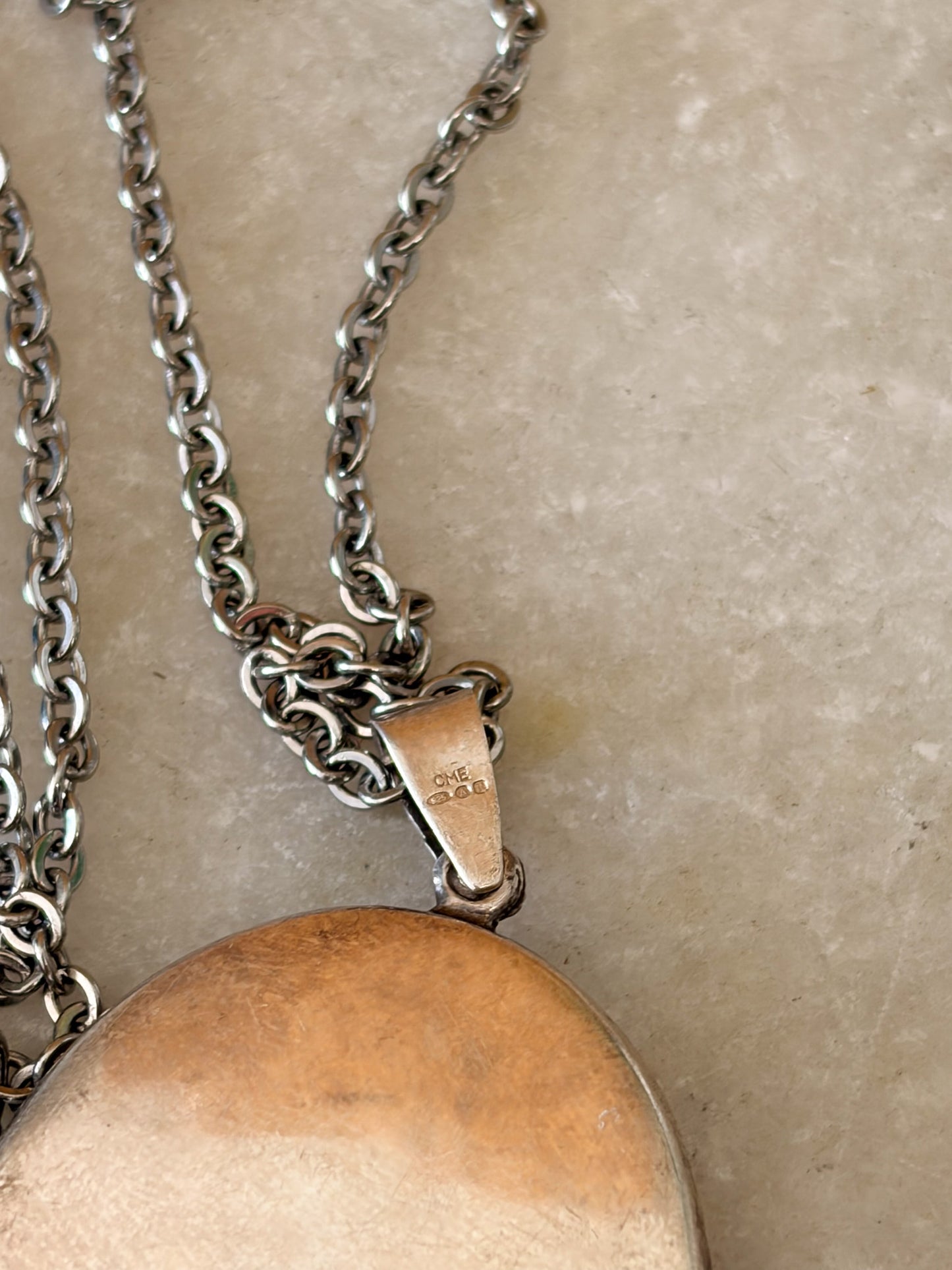 Vtg 925 Locket Necklace