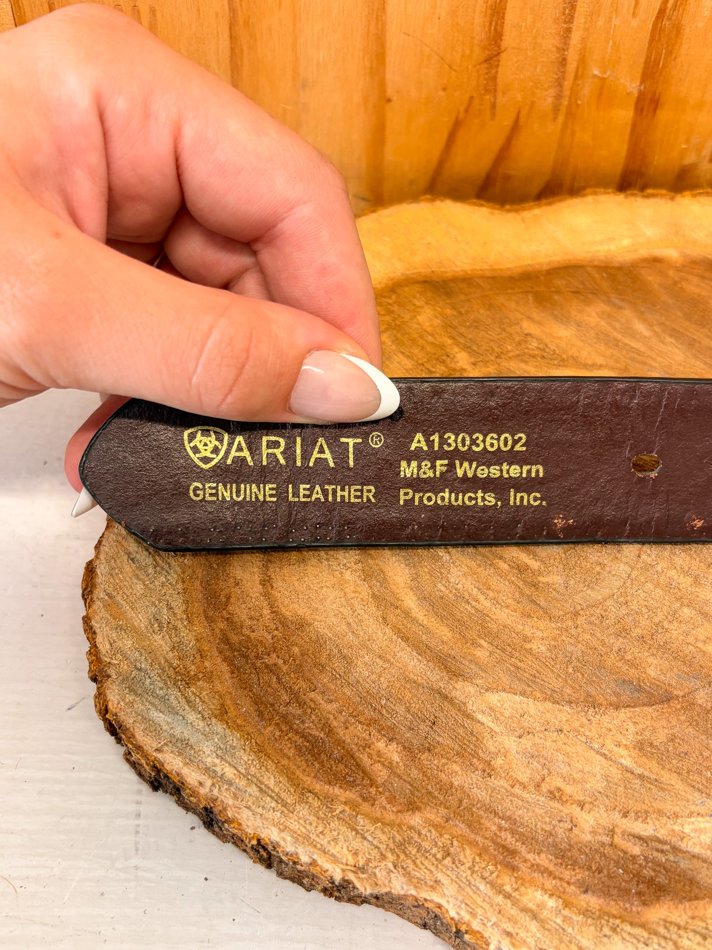 Ariat Floral Studded Leather Belt
