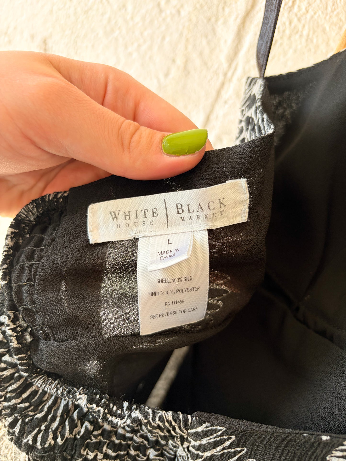 Black Floral Halter Top : L