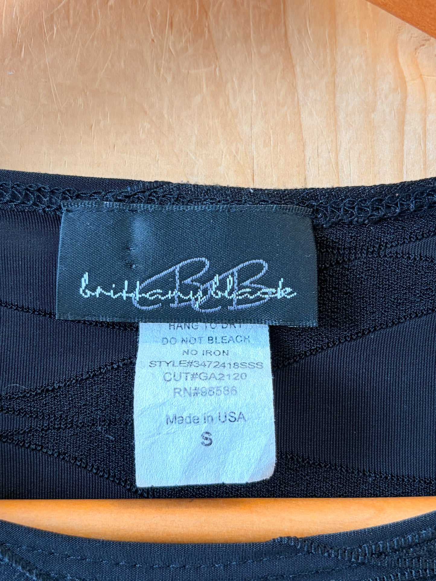Black Textured Top : S