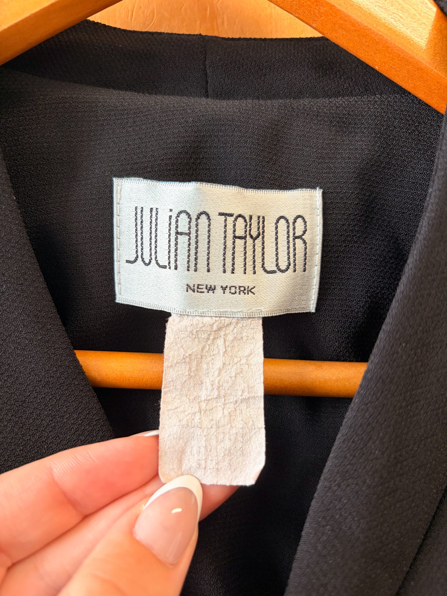 Vtg Black Button Down Dress : 6