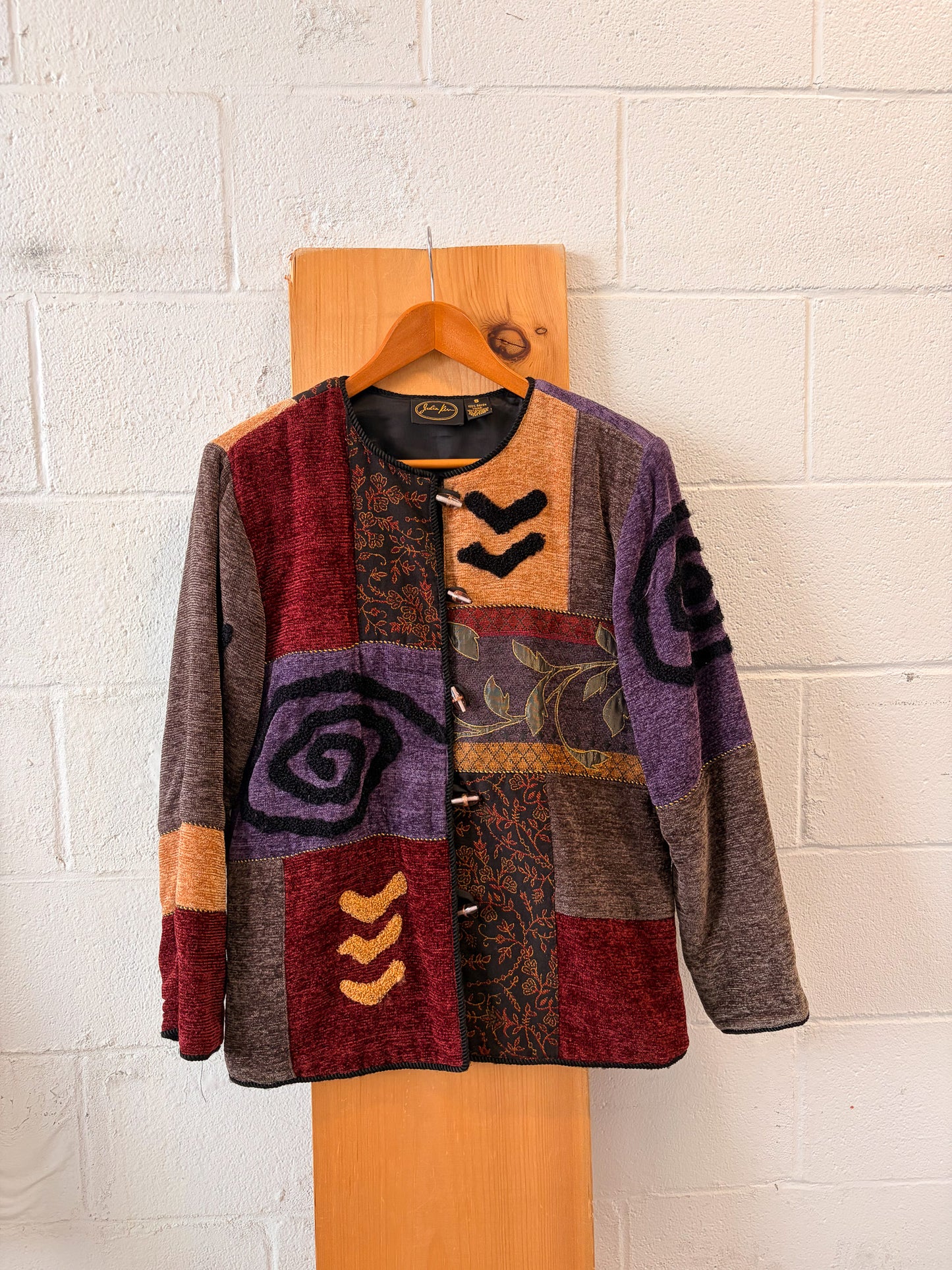 Vtg Abstract Patchwork Jacket : S