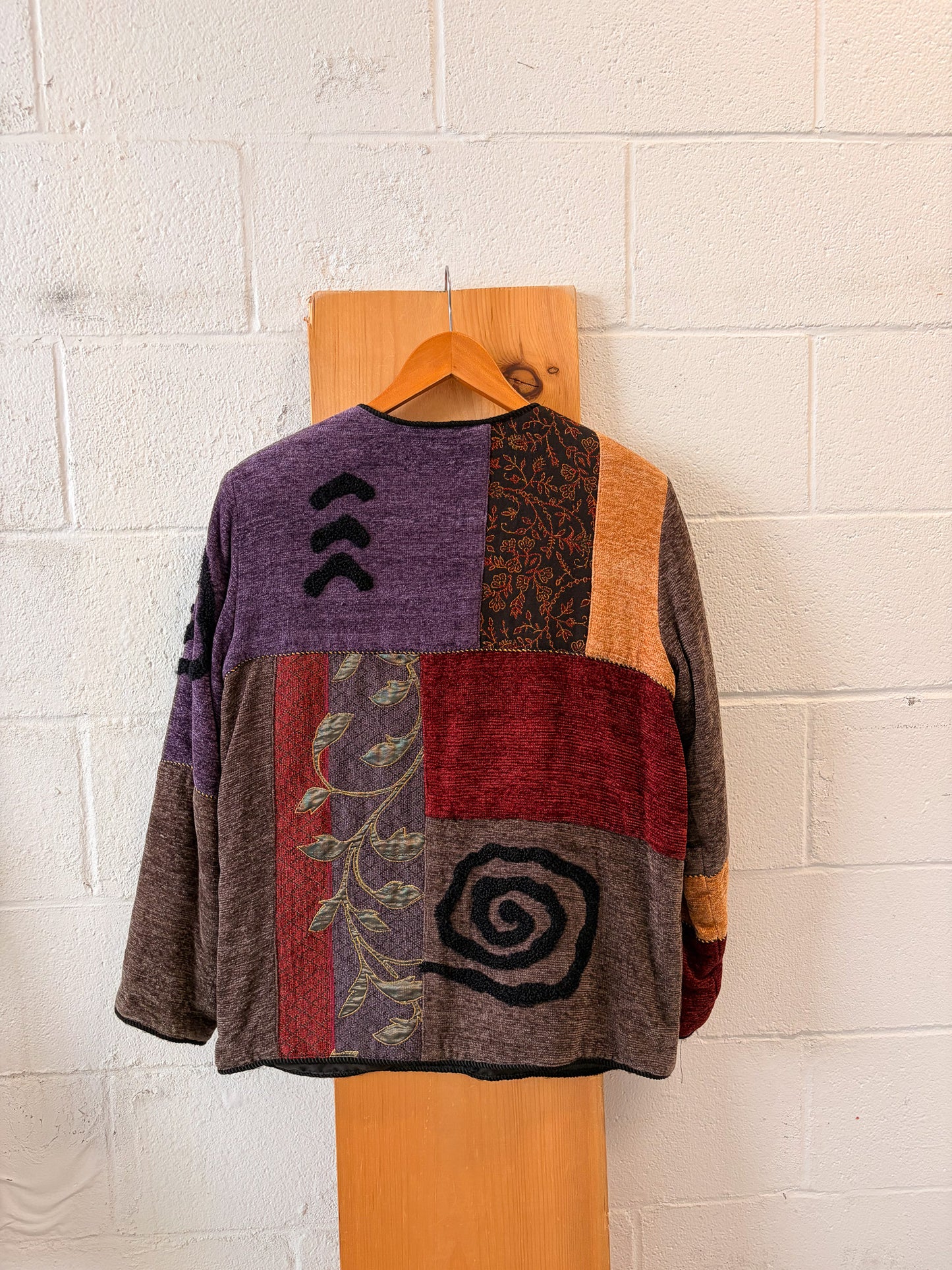 Vtg Abstract Patchwork Jacket : S