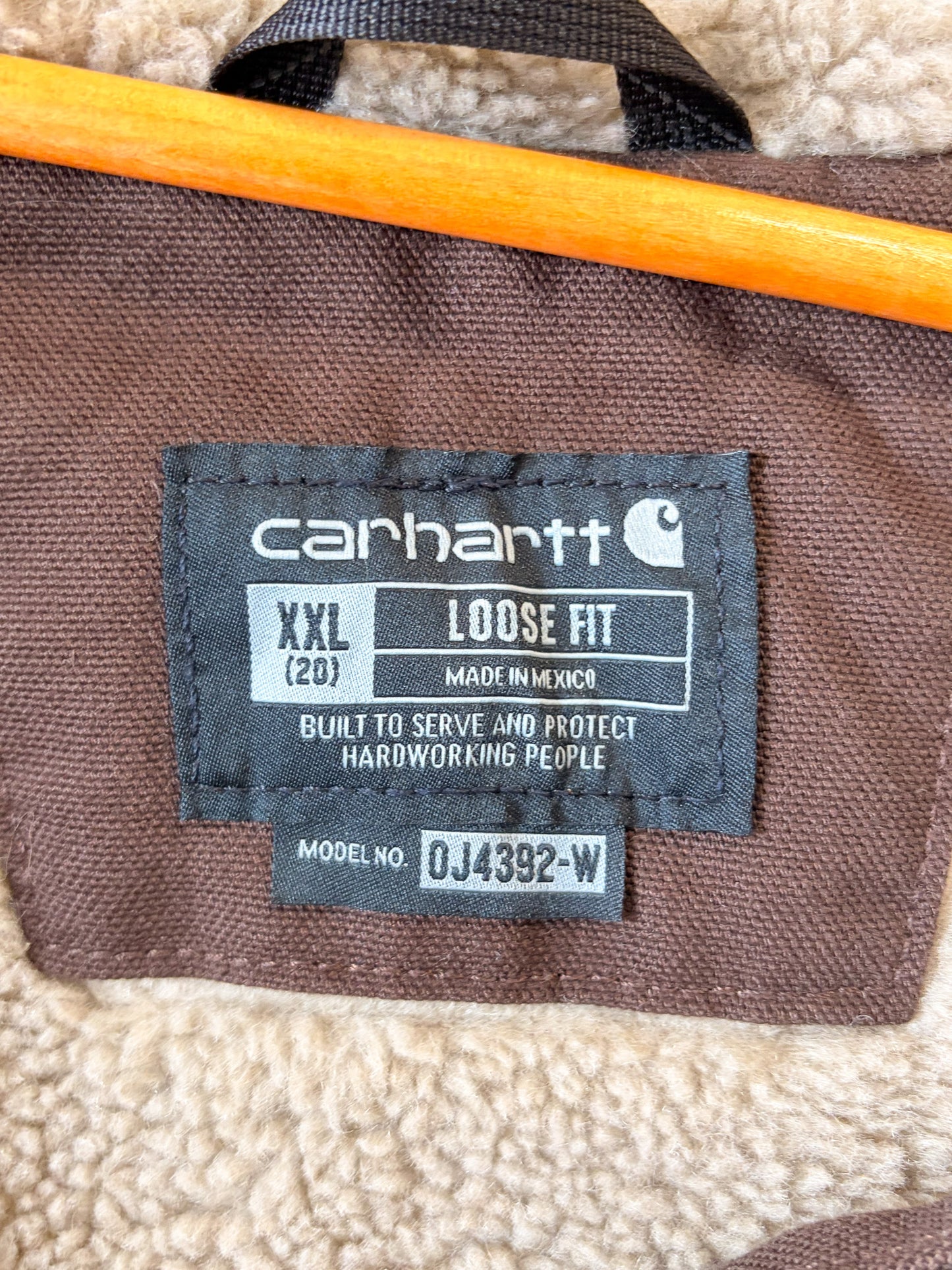 Brown Sherpa Lined Carhartt Jacket : Women's XXL (Local Pick Up Only)