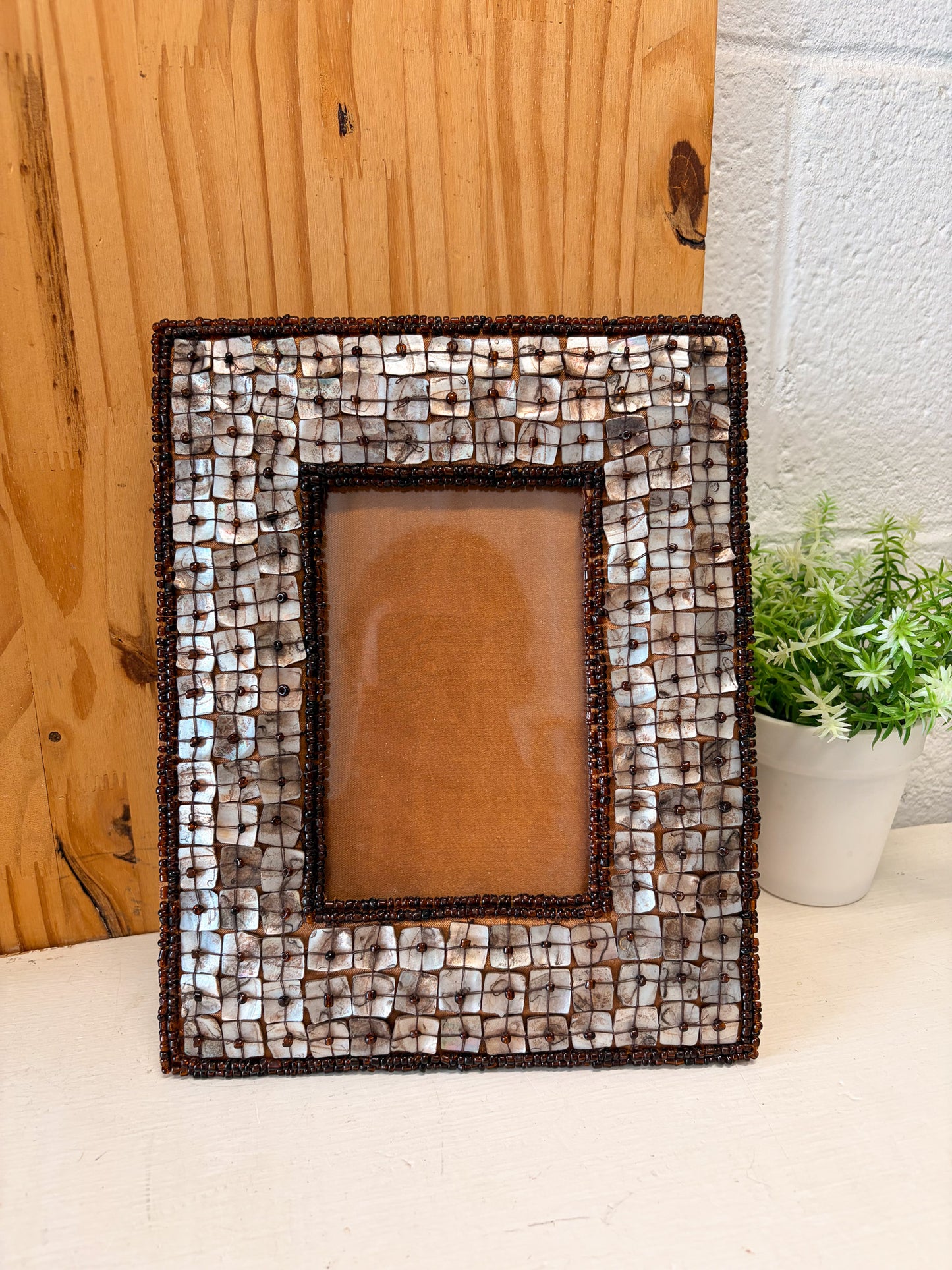Beaded Iridescent Picture Frame