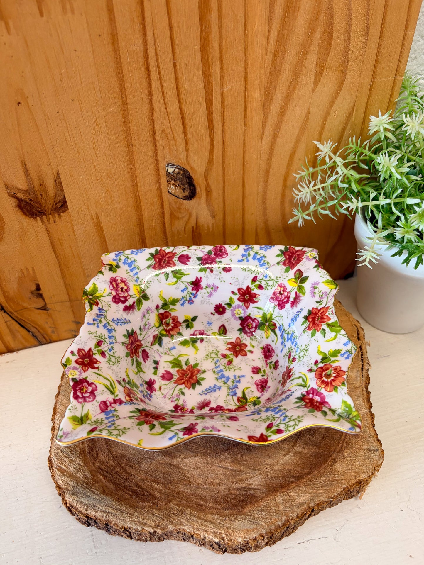 Floral Scalloped Edge Dish (Local Pick Up Only)