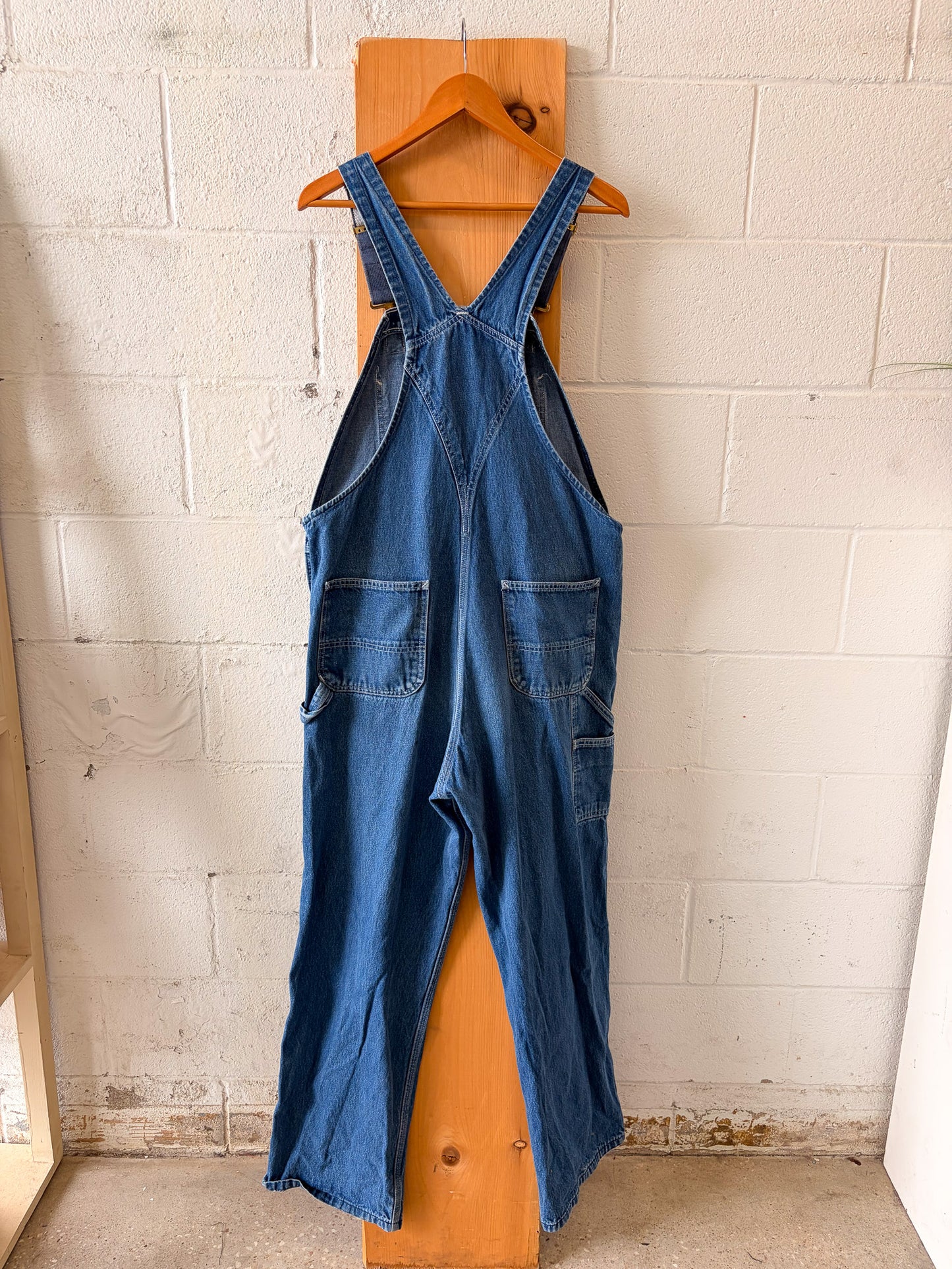 Vtg Carhartt Denim Overalls : 38"W