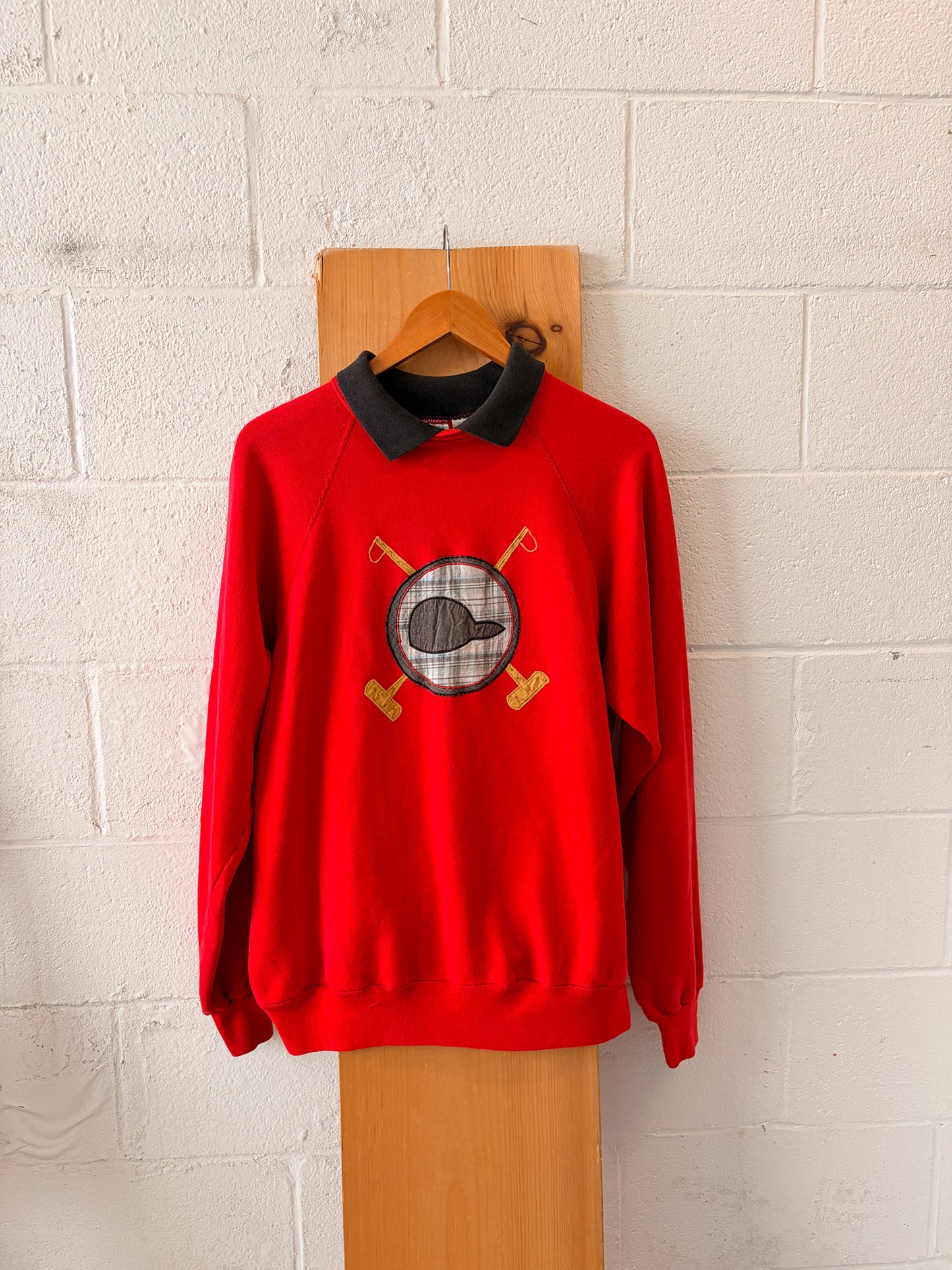 Vtg Collared Croquet Crewneck : XL