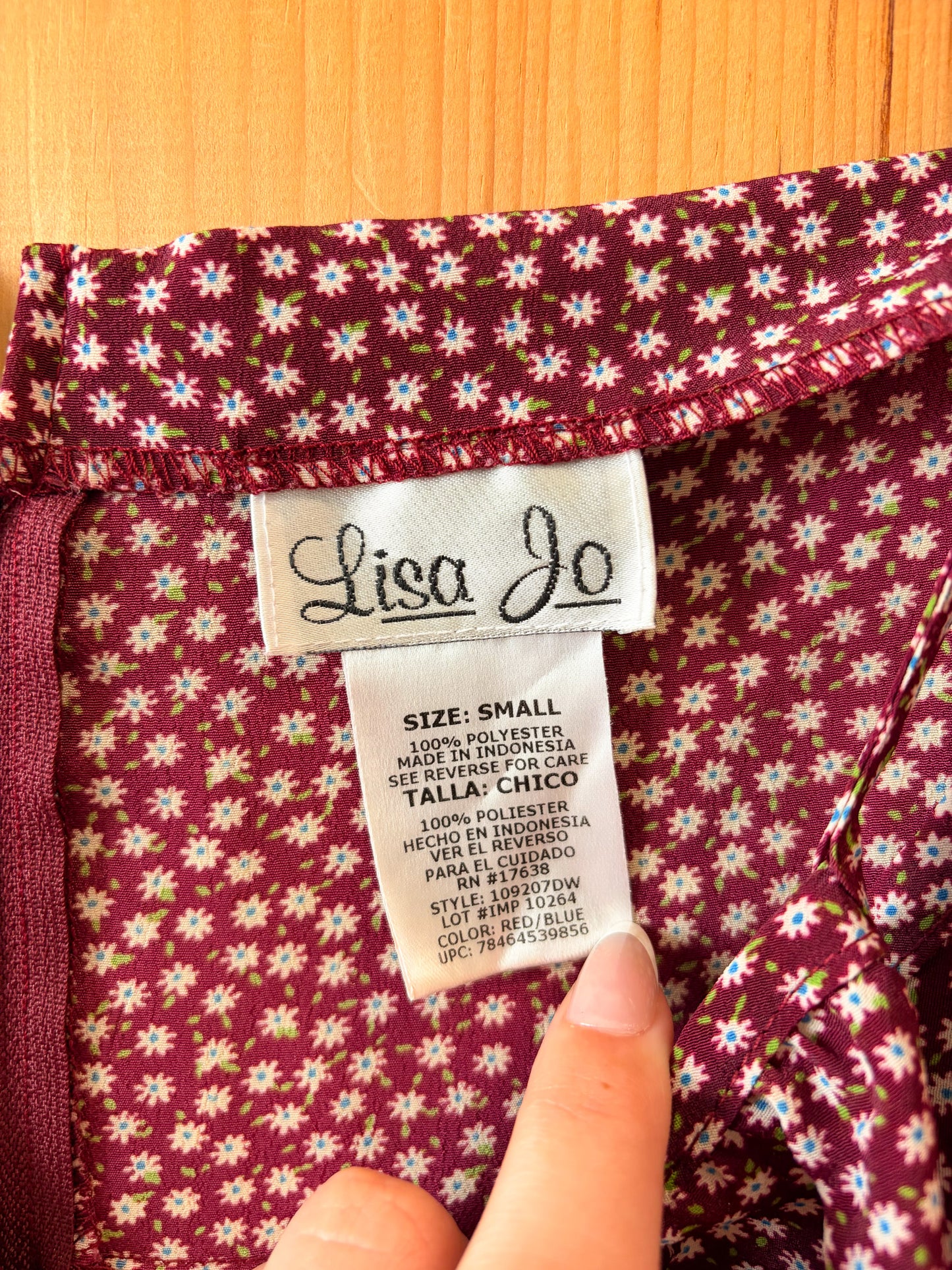Dainty Floral Maroon Sundress : S
