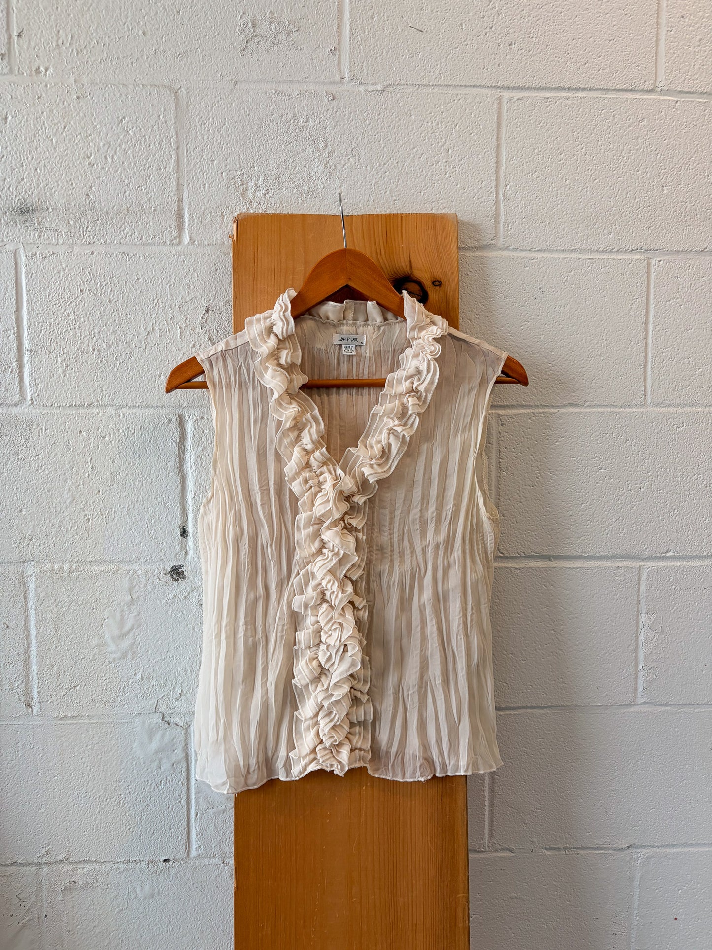 Sheer Ruffled Tank : S