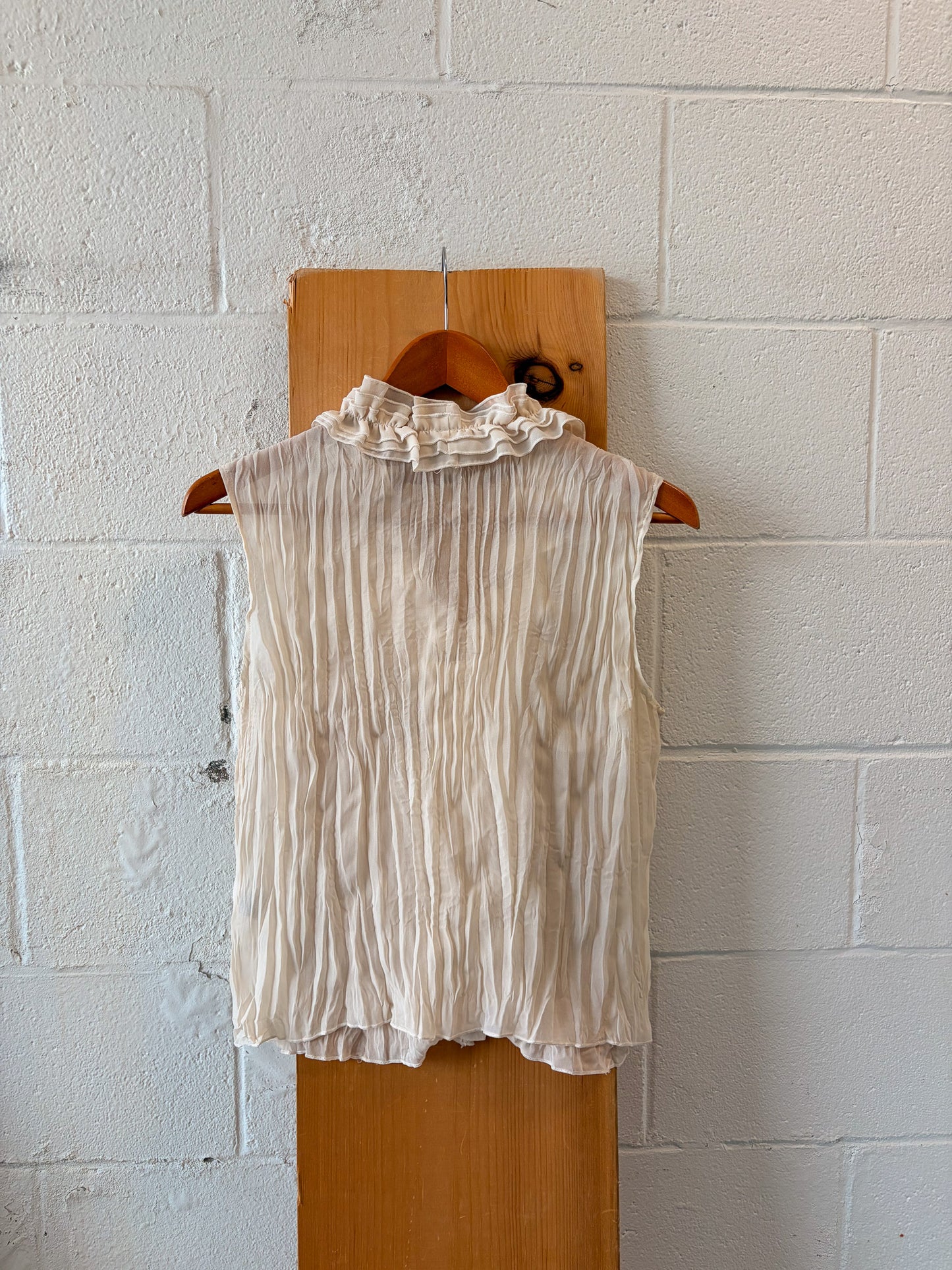 Sheer Ruffled Tank : S
