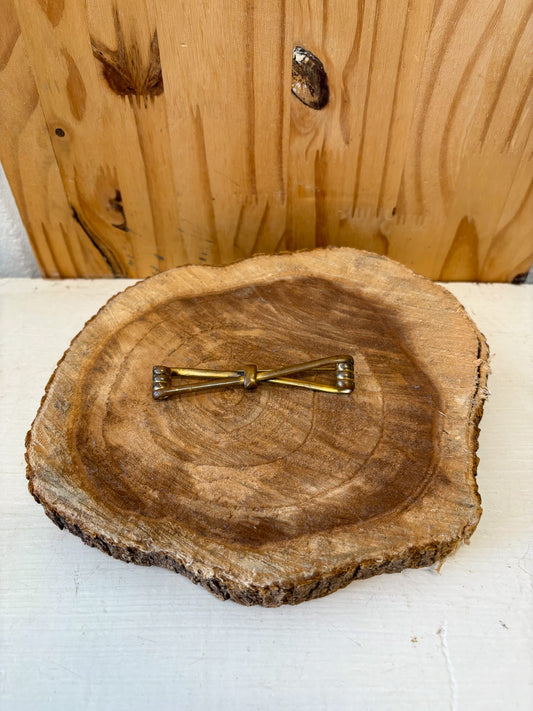 Large Gold Tone Tie Collar Clip