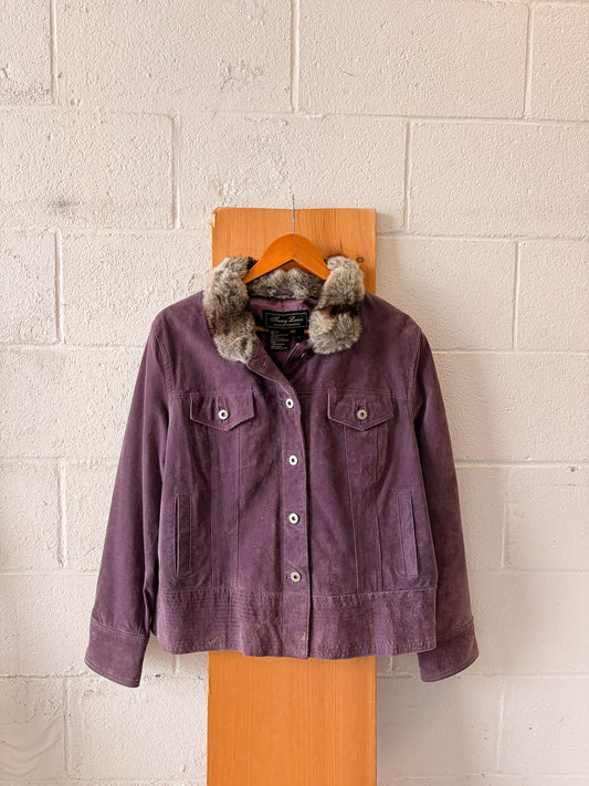 Purple Leather Jacket : L