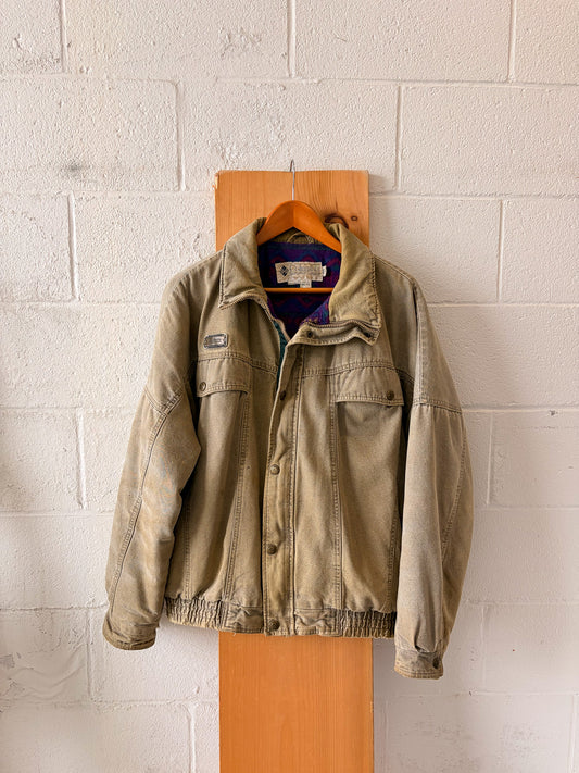 Vtg Faded Columbia Fleece Lined Canvas Coat : L (Local Pick Up Only)