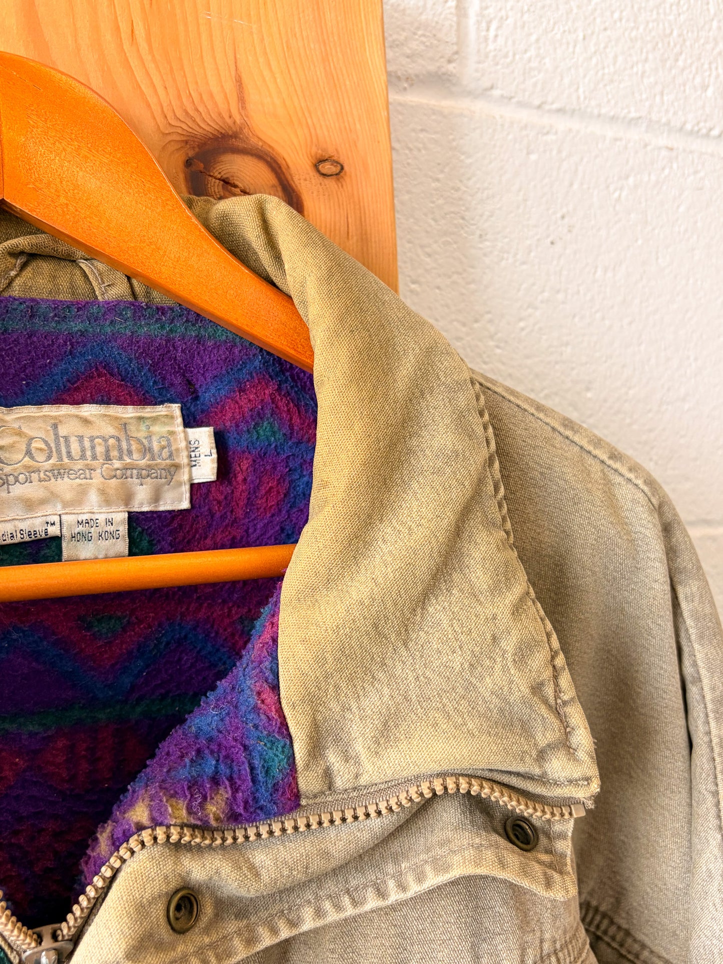 Vtg Faded Columbia Fleece Lined Canvas Coat : L (Local Pick Up Only)