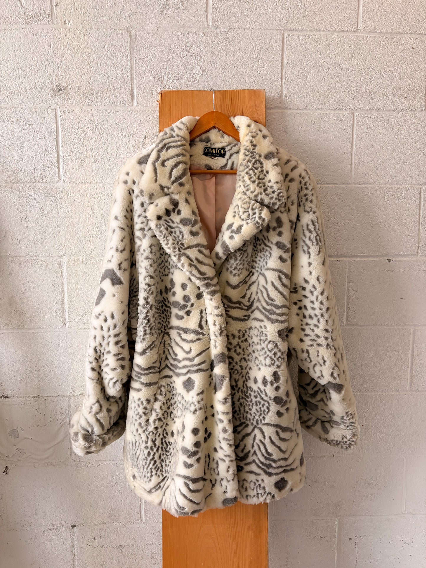 Vtg Komitor Faux Fur Coat : 3X (Local Pick Up Only)