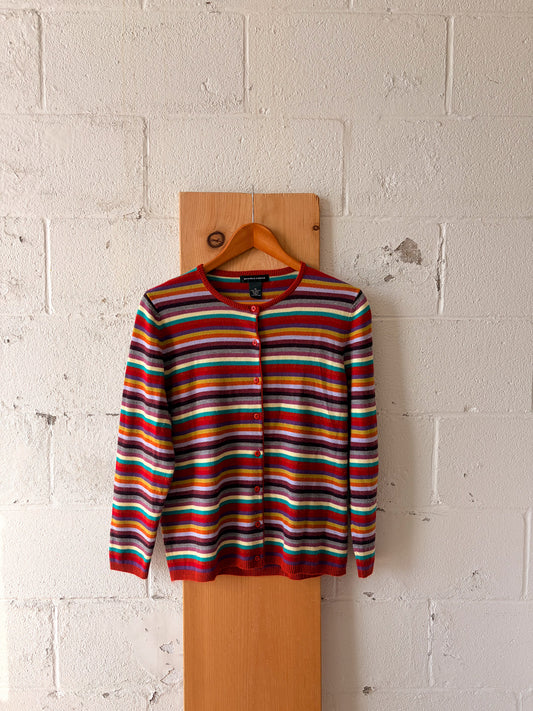 Colorful Striped Cardigan : M