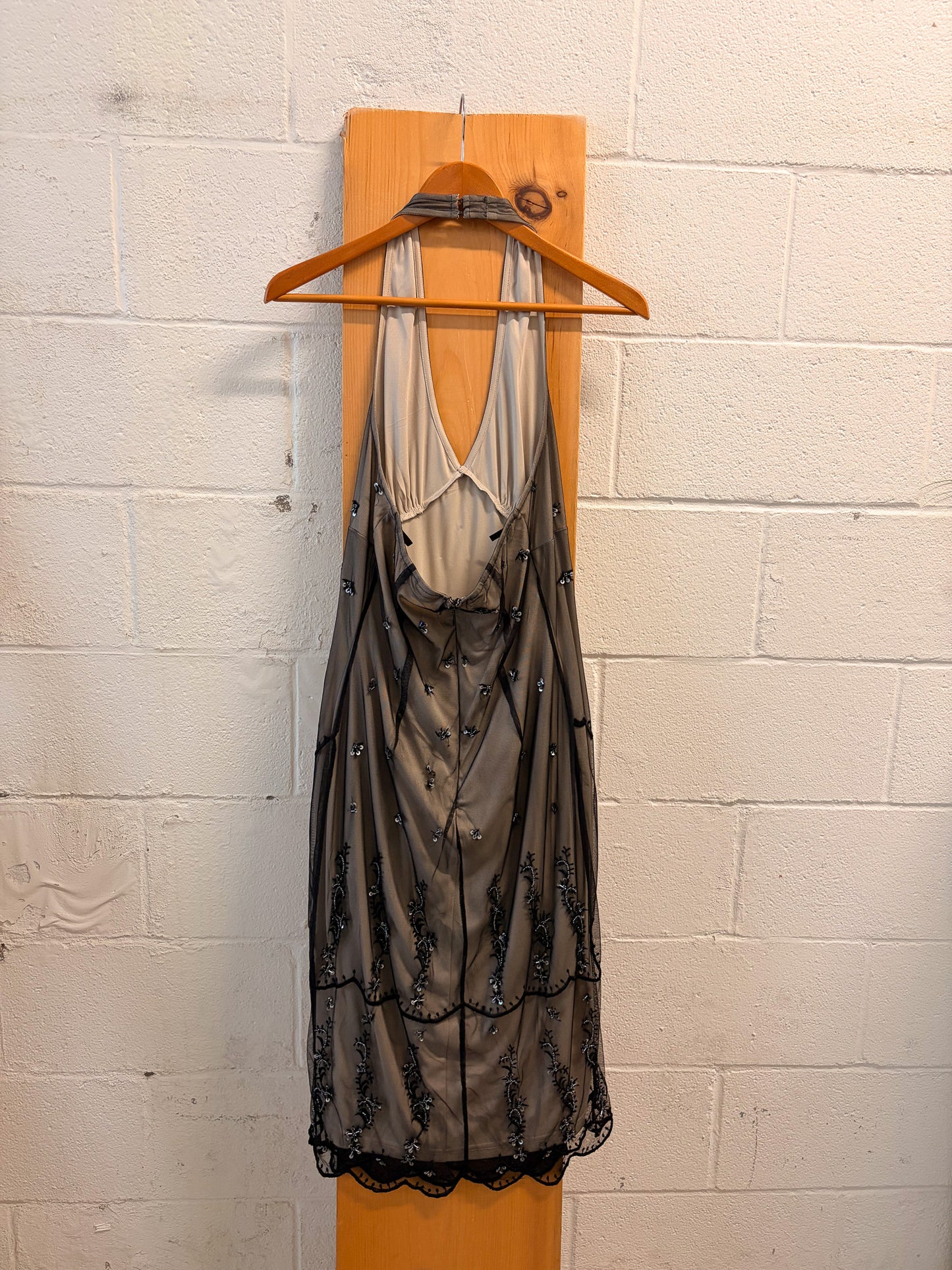 Vtg Newport News Beaded Halter Dress : 6