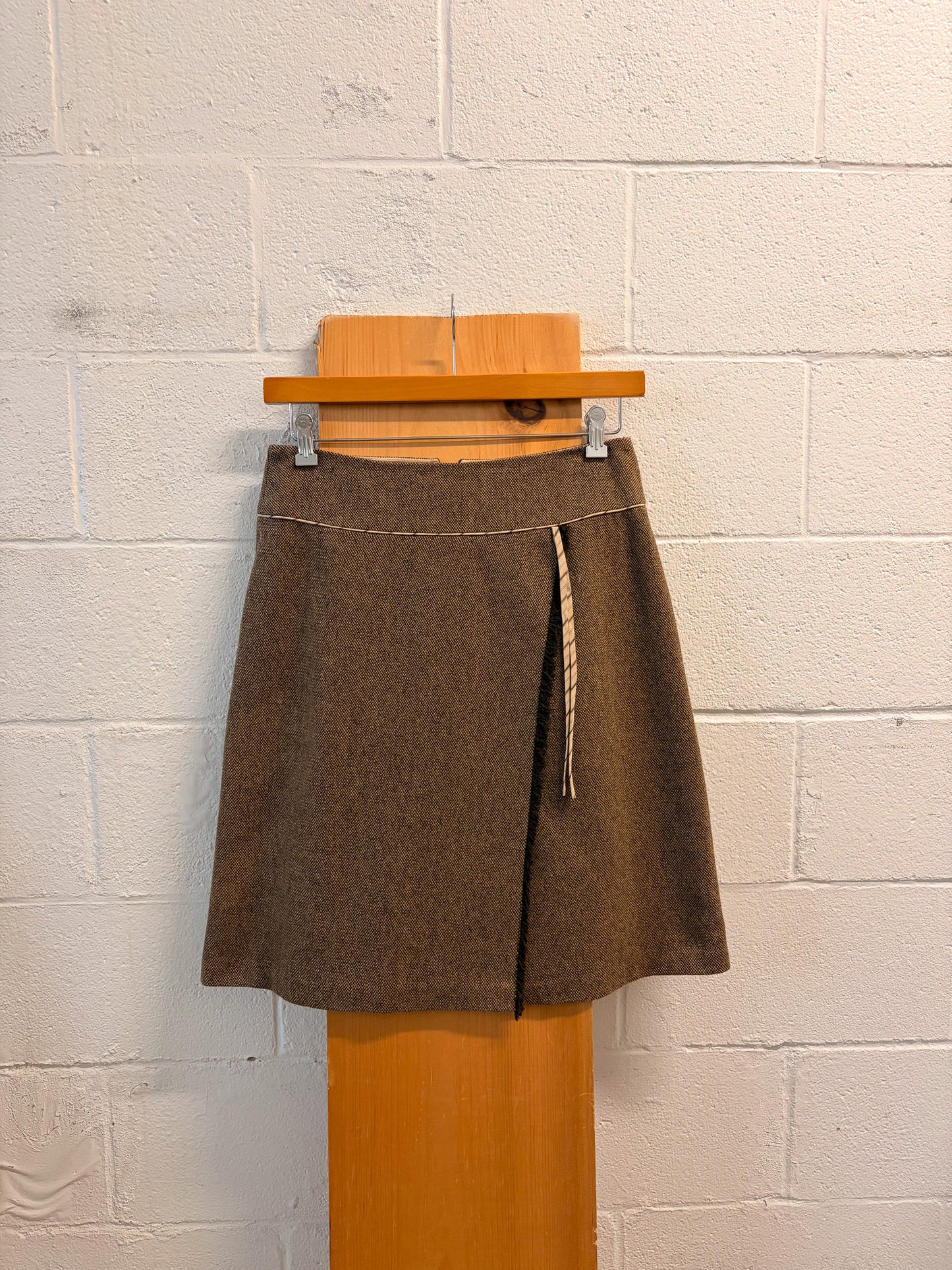 Brown Wool Blend Skirt : 8