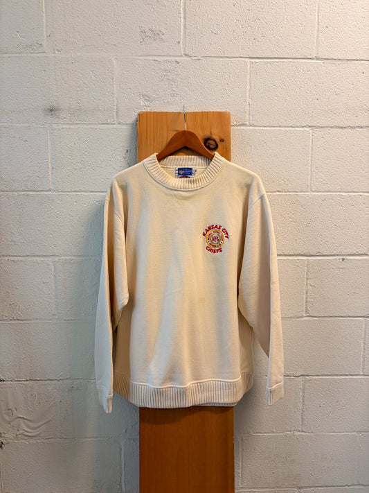 Vtg Kansas City Chiefs Embroidered Crewneck : XL (As Is)