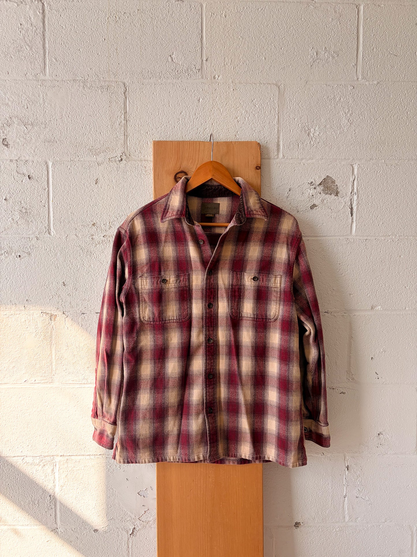 Vtg Red Flannel : M