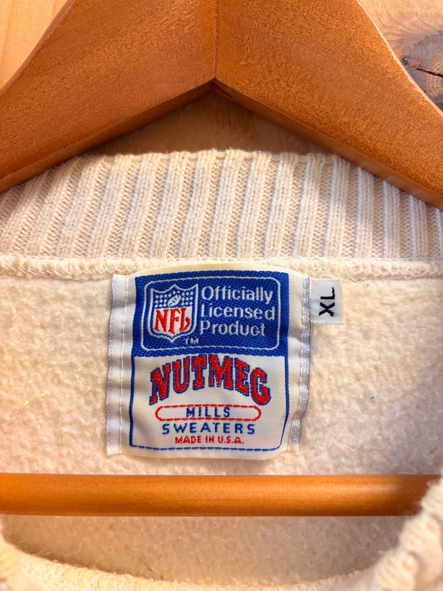 Vtg Kansas City Chiefs Embroidered Crewneck : XL (As Is)
