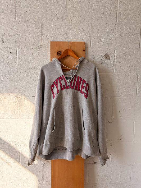 Vtg Distressed Cyclones Hoodie : 2X