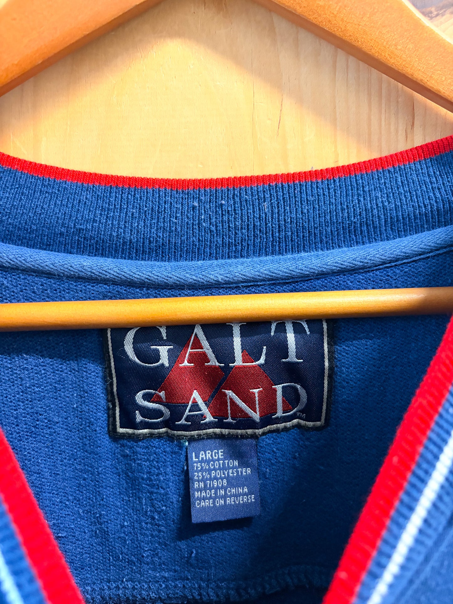 Vtg Galt Sand KU V-Neck Crew : L