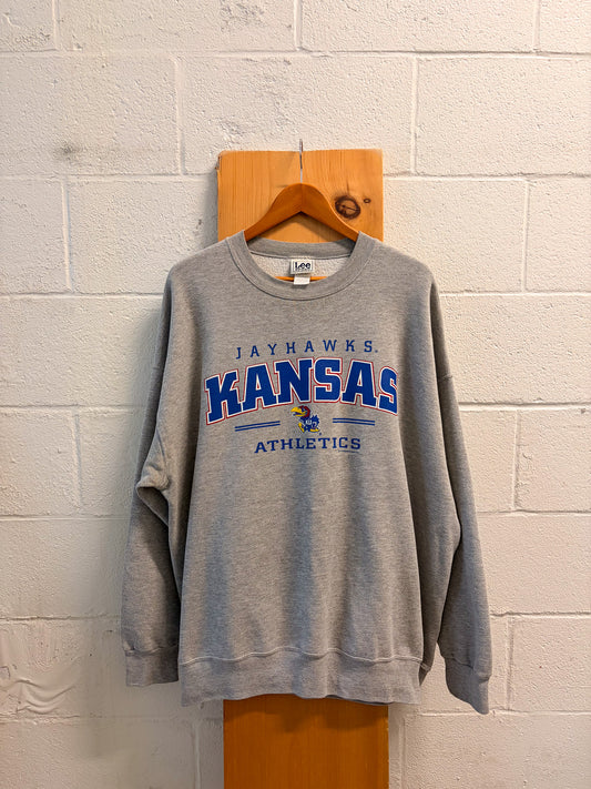 Gray Kansas Jayhawks Athletics Crew : 3XL