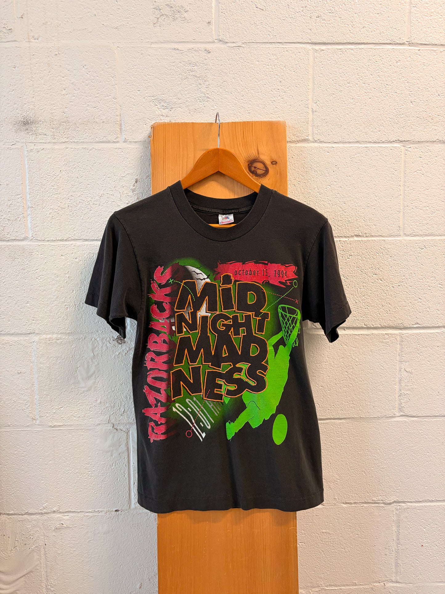Single Stitch Midnight Madness Razorbacks Tee : S