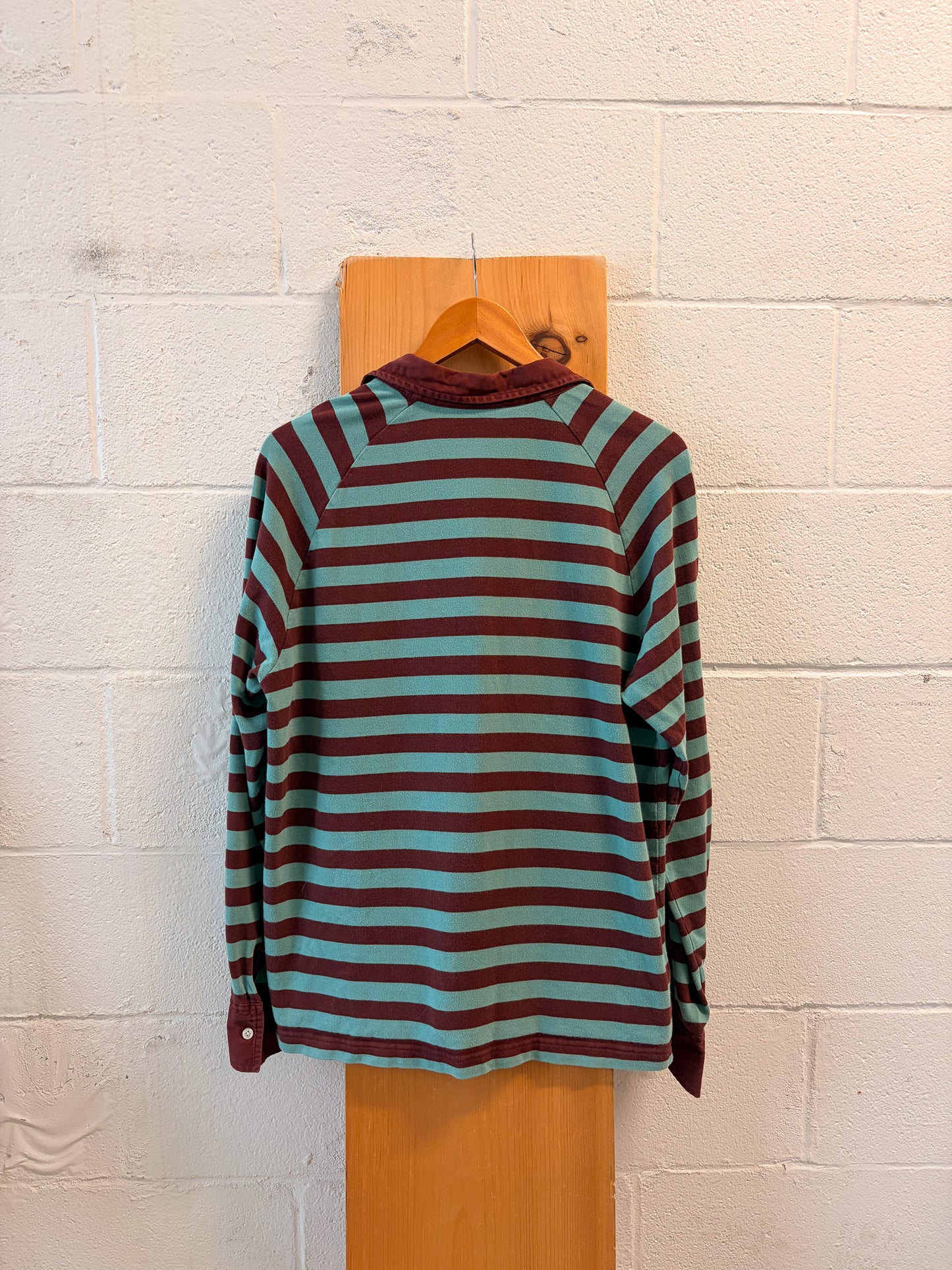 Striped Long Sleeve Rugby Shirt : L