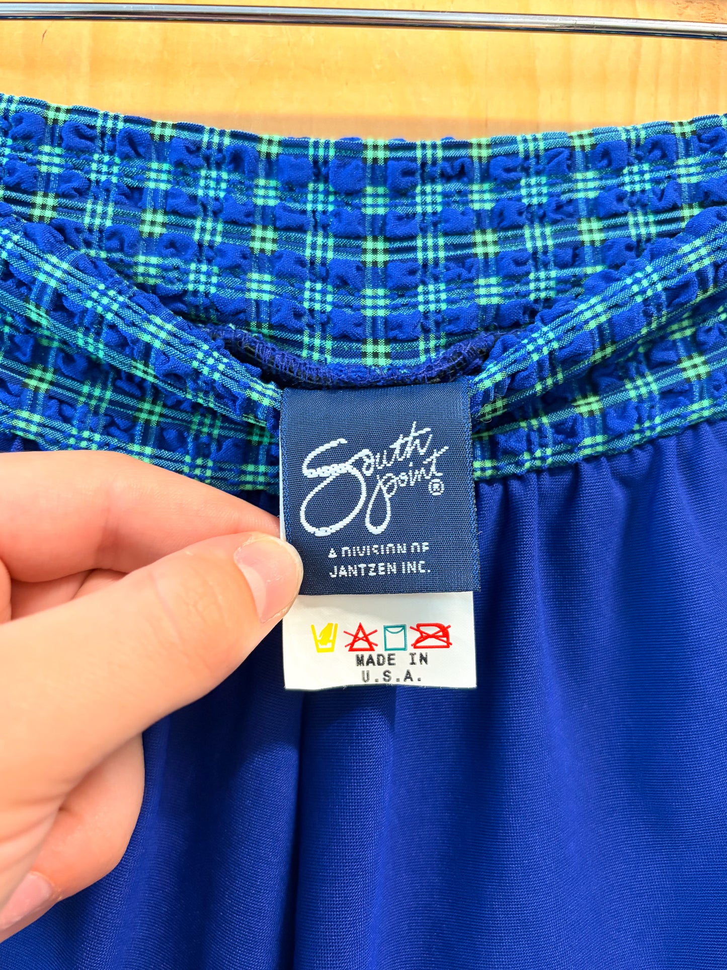 Vtg Blue Swim Set : S/M