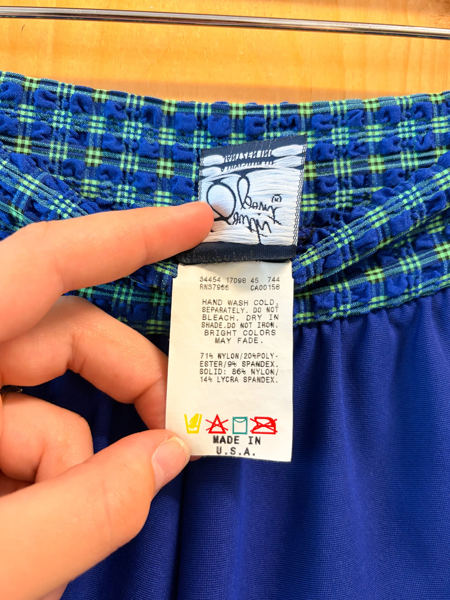Vtg Blue Swim Set : S/M