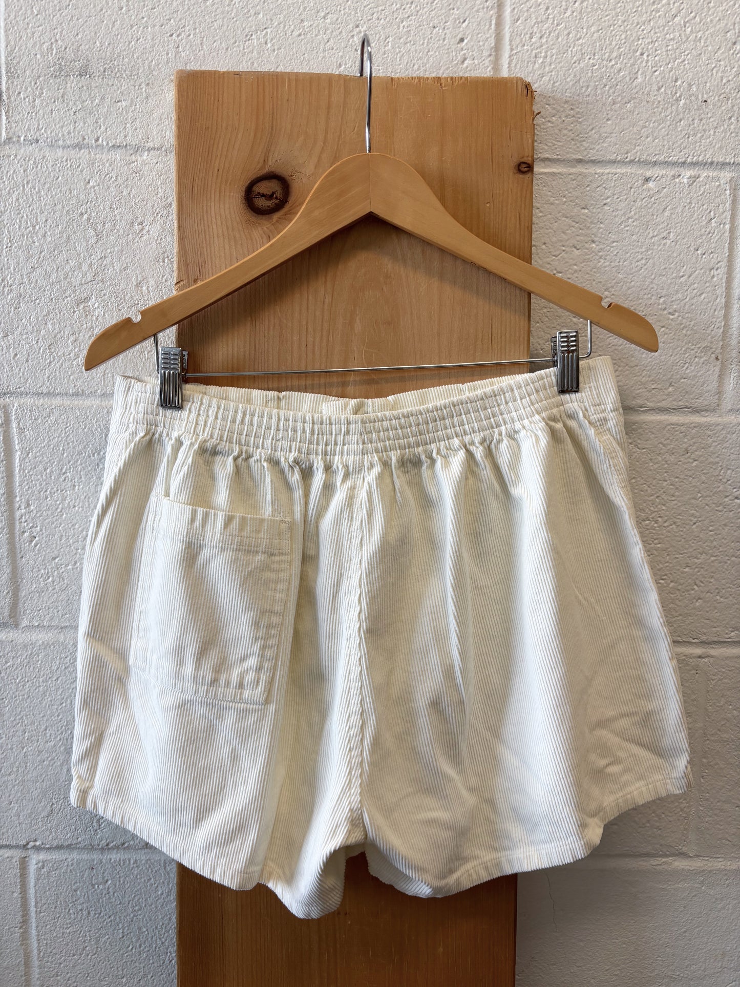 Off-White Corduroy Shorts : 33” W
